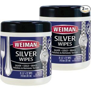 Jewelry Polish Cleaner & Tarnish Remover Wipes -20 Count -2 Pack -Use on Silver